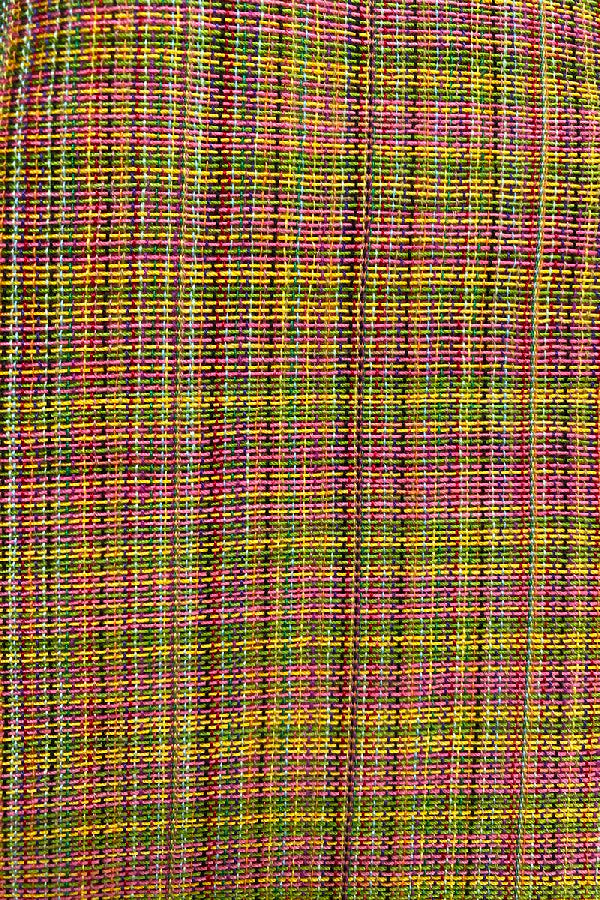 sciarpa eccentrica telaio manuale calabrese rosa giallo multicolor
