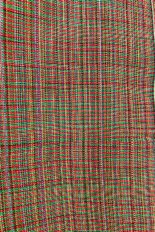 sciarpa eccentrica telaio manuale calabrese rossa verde multicolor
