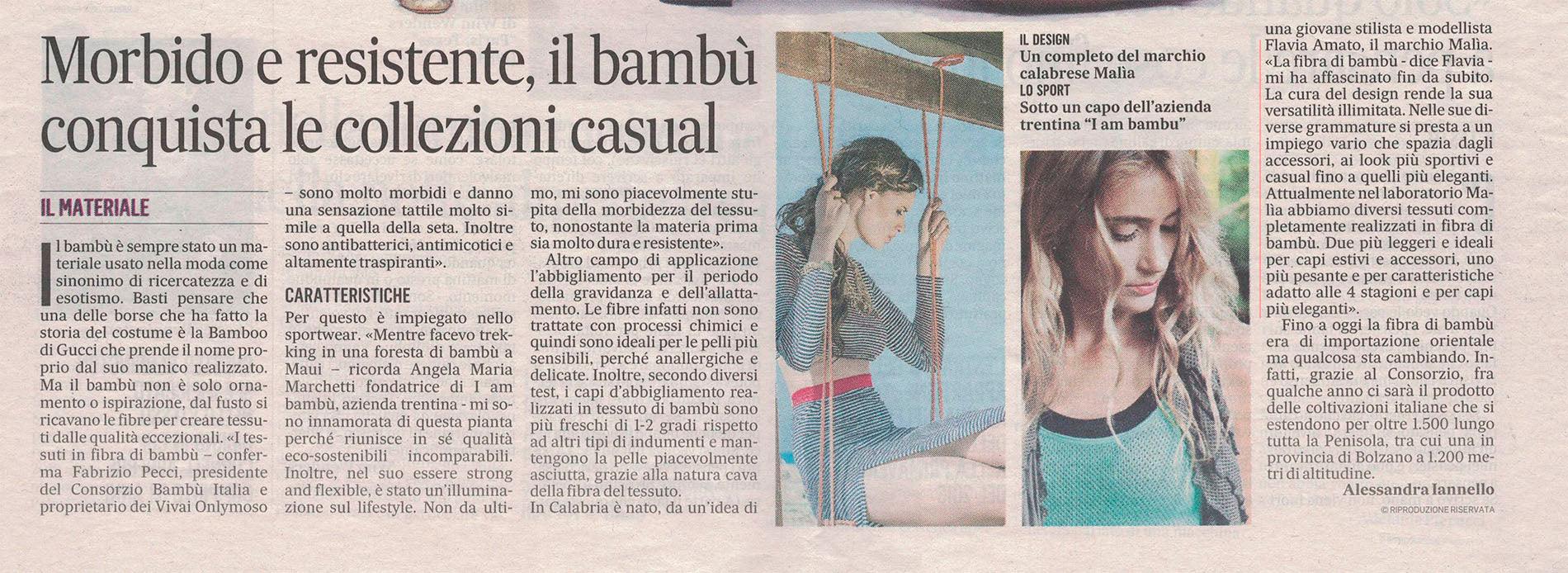 Il Bambù ed i suoi benefici - Malìa Lab Atelier di moda biologica artigianale etica - Articoli, Interviste - Flavia Amato - 