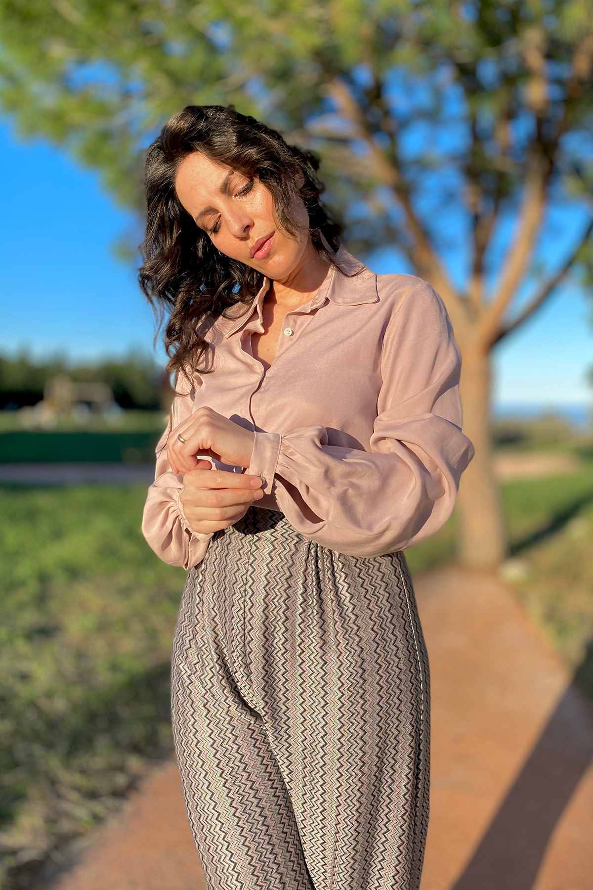 Camicia VERONICA tencel lyocell abbigliamento sostenibile moda sartoriale responsabile brand malia lab
