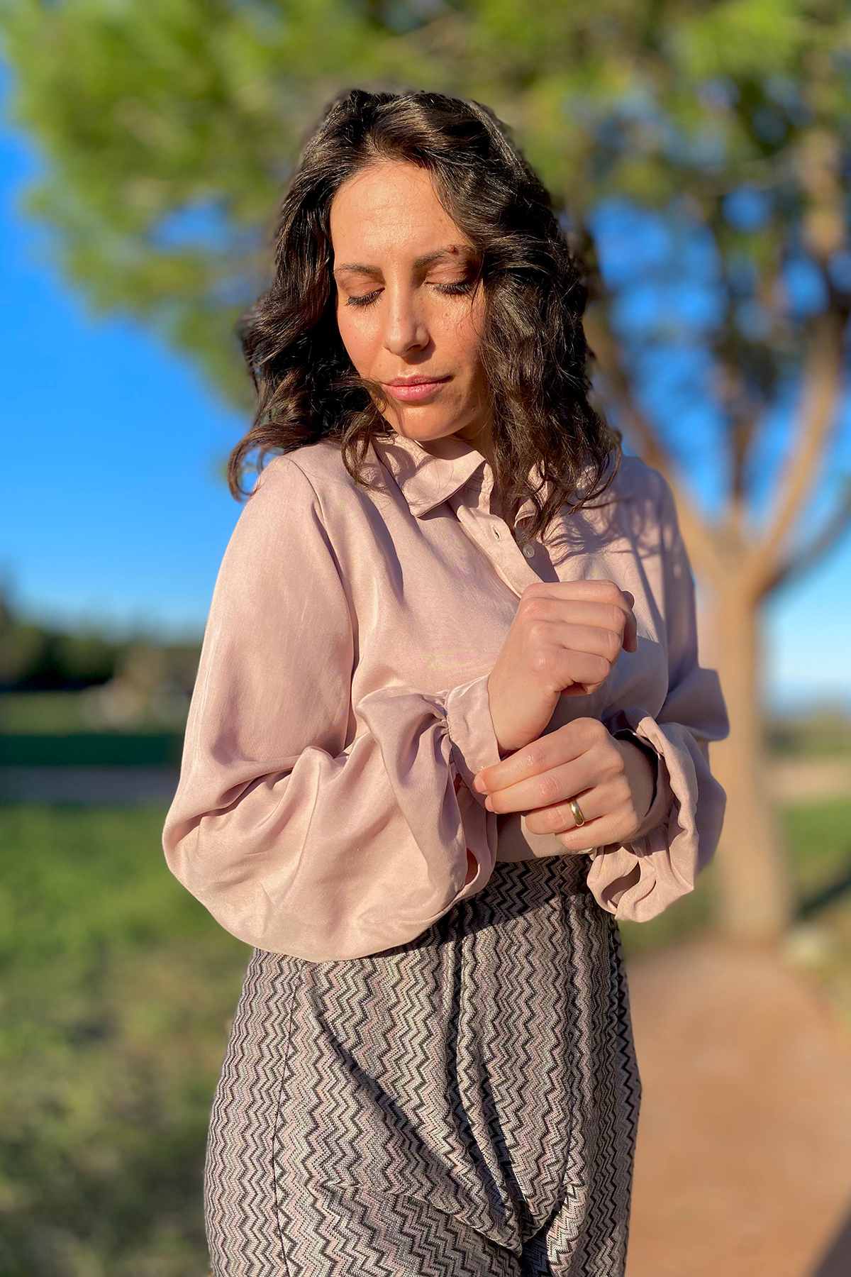 Camicia VERONICA tencel lyocell abbigliamento sostenibile sartoriale moda responsabile brand malia lab
