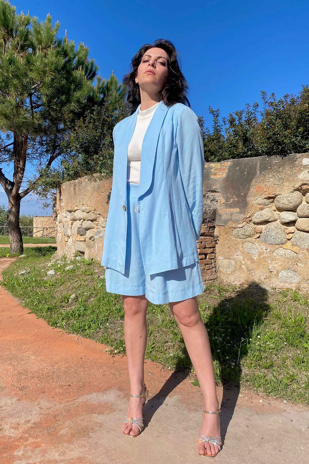 Giacca Paola tencel lyocell brand malia lab abbigliamento sartoriale etico

