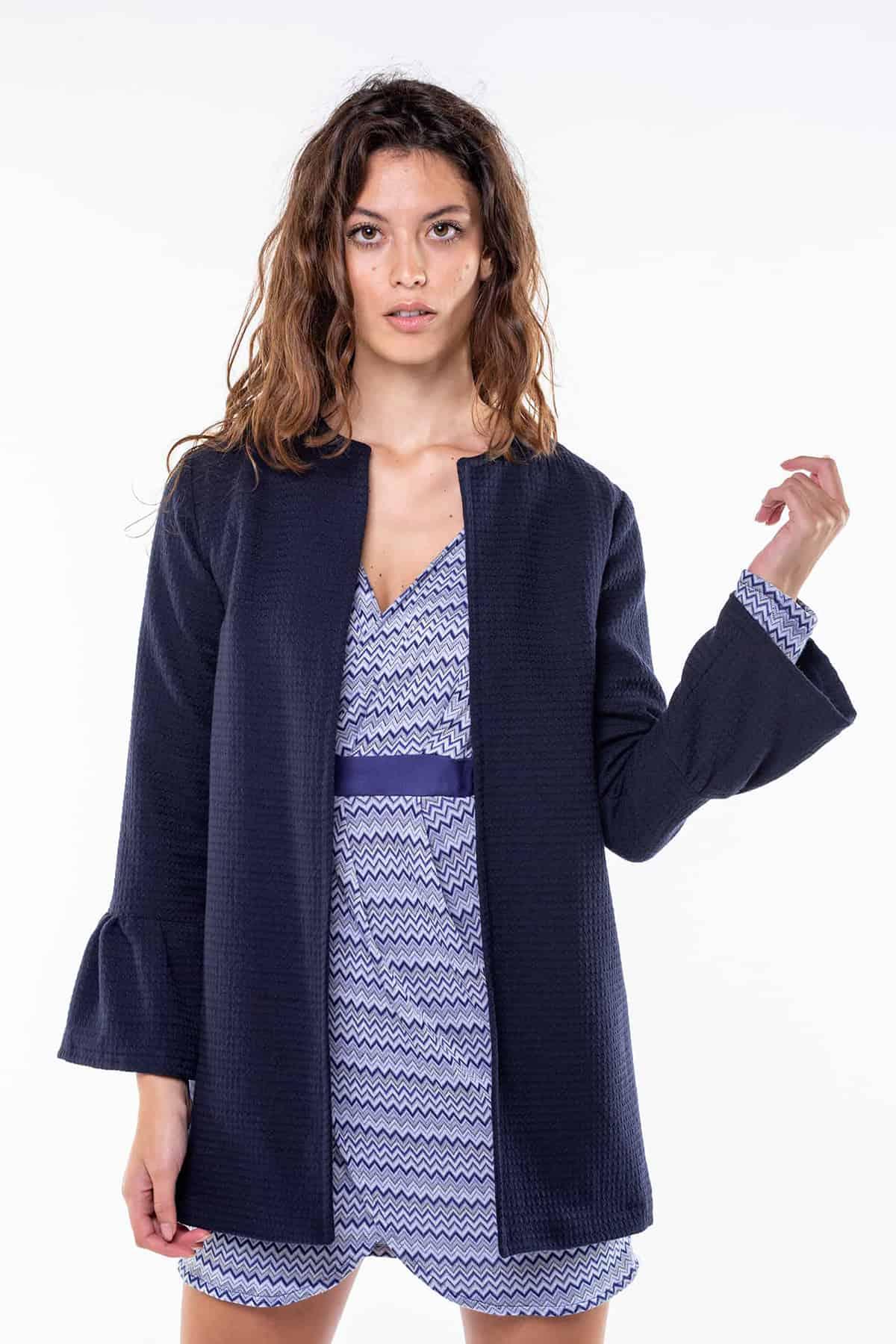 Giacca in cotone biologico lana biologica Teresa abbigliamento fibre naturali giacche sostenibili caldo autunno inverno moda sostenibile