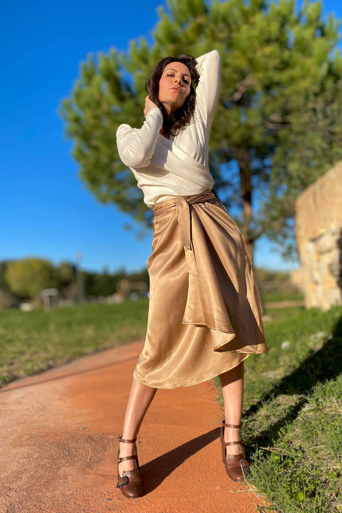 Gonna SOFIA cupro lyocell seacel abbigliamento sostenibile sartoriale moda responsabile etica brand malia lab
