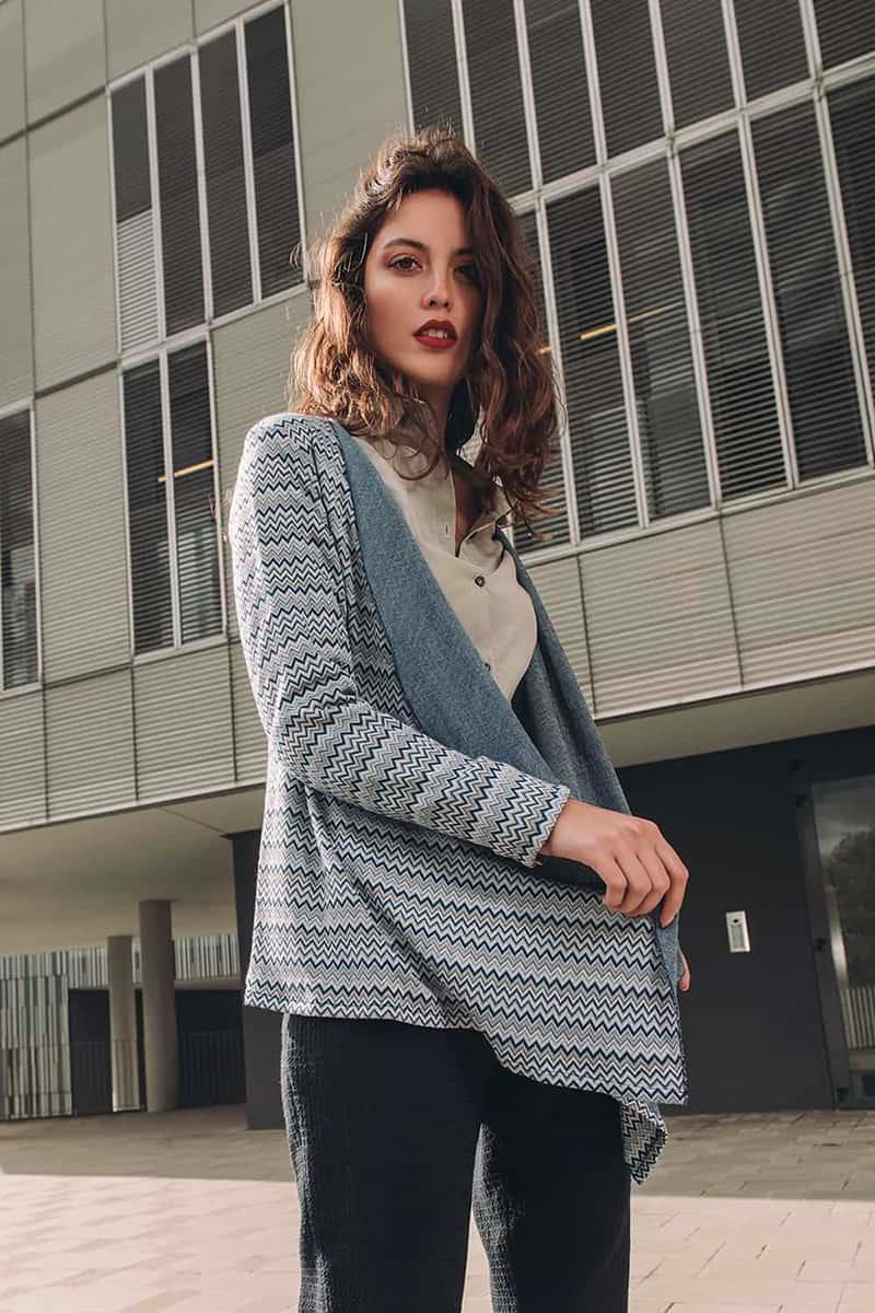 Cardigan ANGELA ecoviscosa brand malia lab sostenibile etico artigianale vestibilita comoda abbigliamento sostenibile etico abbigliamento artigianale