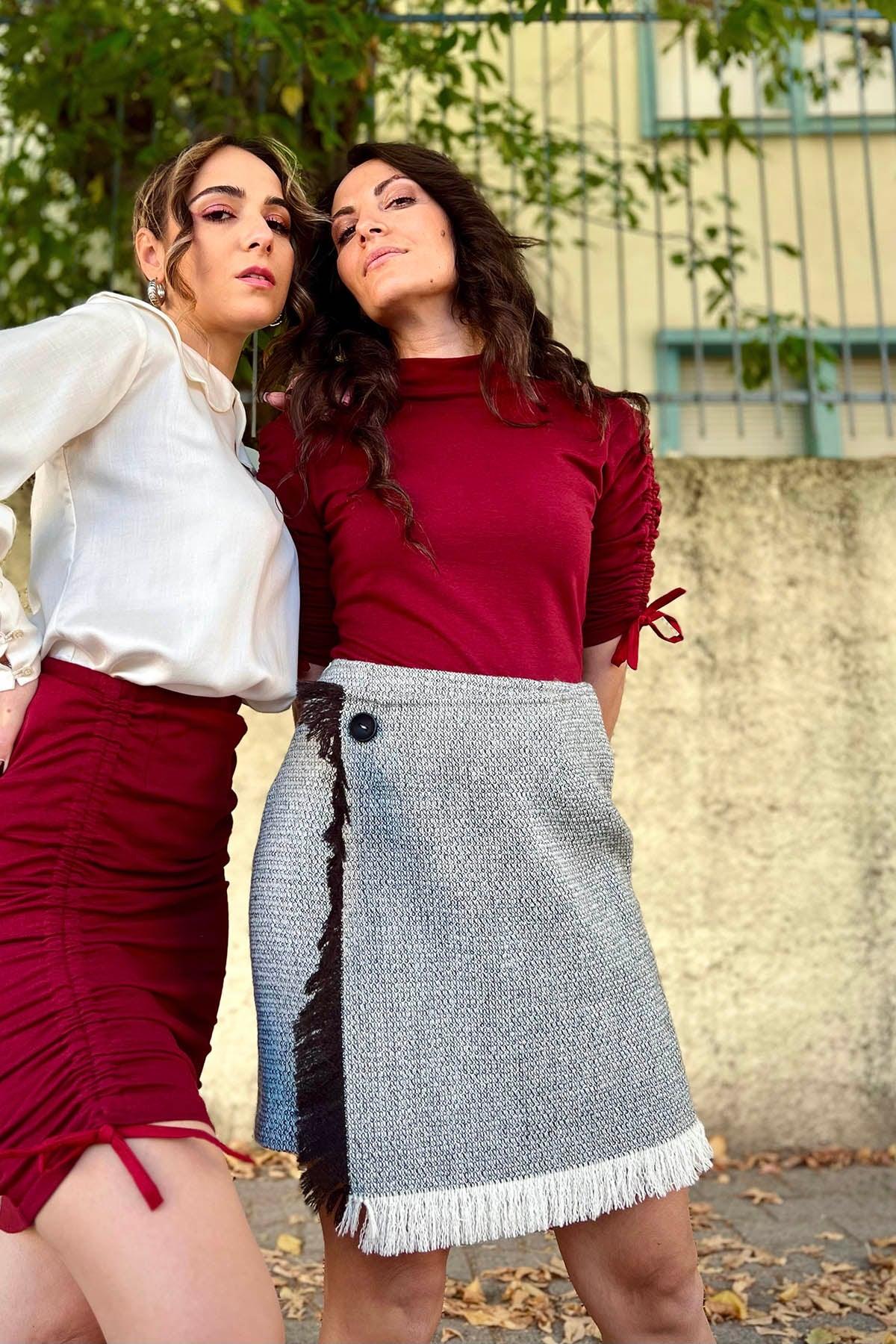  Gonna MANILA lana biologica brand malia lab atelier moda artigianale sostenibile etica gonna sartoriale abbigliamento ecosostenibile donna