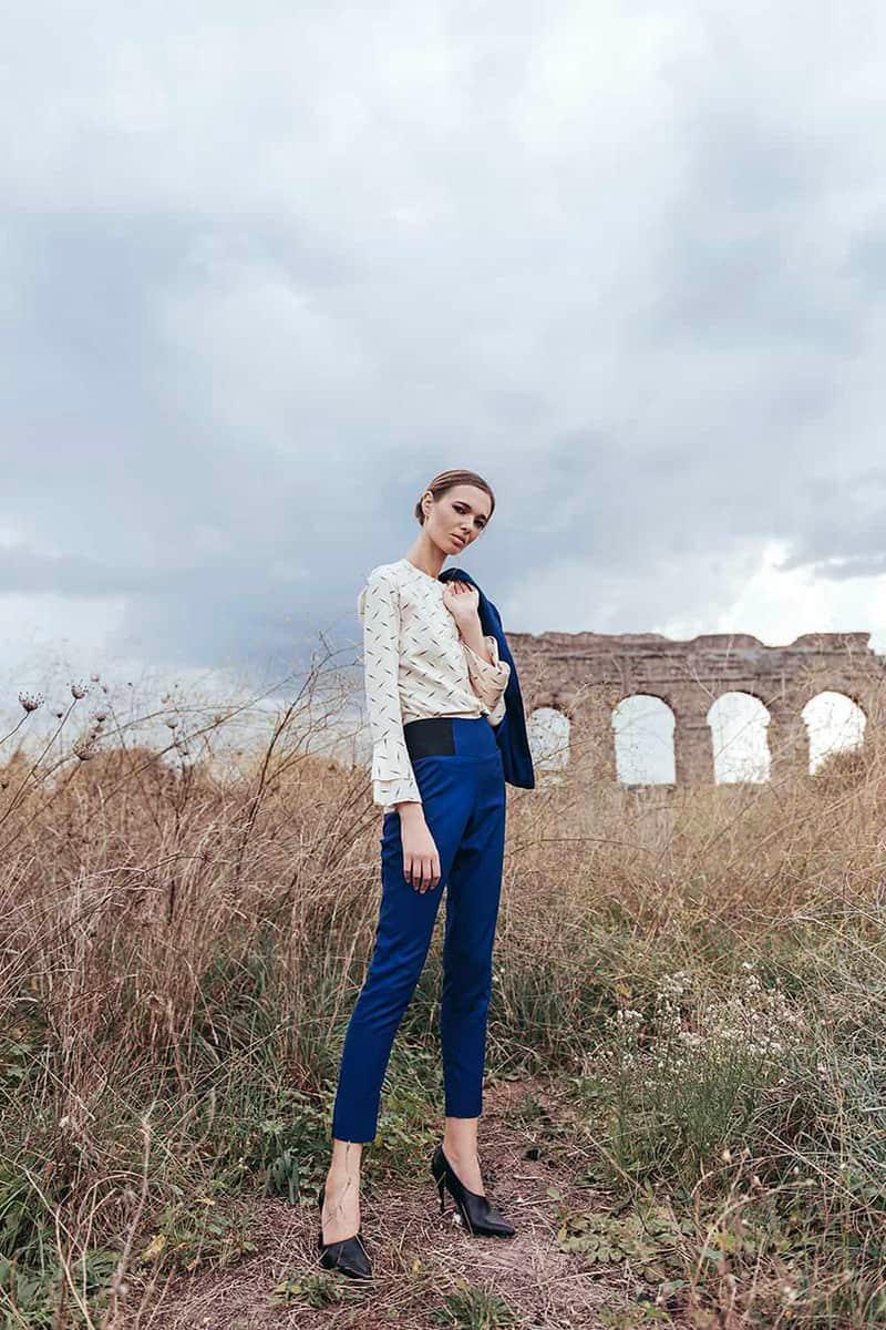 Camicia Vicky cotone biologico viscosa quattro stagioni fuso brand malia lab abbigliamento sostenibile etico artigianale fibre naturali certificate